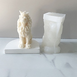 DIY Candle Making Silicone Molds, Resin Casting Molds, Lion King, White, 9.5x7.4x5.8cm(DIY-M031-05)