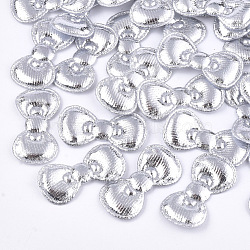 Polyester Costume Accessories, Bowknot, Silver, 15x29x1mm(FIND-T038-15)