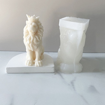 DIY Candle Making Silicone Molds, Resin Casting Molds, Lion King, White, 9.5x7.4x5.8cm