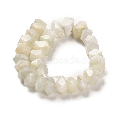 brins de perles de pierre de lune blanches naturelles(G-N327-05-04)-3