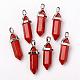 Natural Red Jasper Double Terminated Pointed Pendants(G-F295-04D)-1