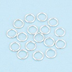 925 Sterling Silver Open Jump Rings, Round, Silver, 5x0.5mm, Inner Diameter: 4mm, about 72pcs/3g, 24 Gauge(STER-N017-30C-S)