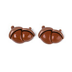 Opaque Resin Decoden Cabochons, Hazelnut, Sienna, 19.5x29x7.5~8mm(RESI-N051-09)