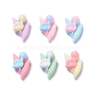 Opaque Cute Resin Decoden Cabochons, Mixed Color, Flower, 14x9x5mm(RESI-B024-03M)