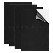 Self-Adhesive Faux Suede Clothing Patches, Rectangle, Black, 300x200x1mm(PATC-WH0005-37A)