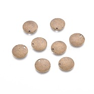 Tibetan Style Flat Round Alloy Tag Blank Charms, Cadmium Free & Nickel Free & Lead Free, Antique Bronze, 14x1.5mm, Hole: 1.5mm, about 813pcs/1000g(TIBEP-25563-AB-FF)