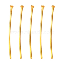 Iron Flat Head Pins, Cadmium Free & Lead Free, Nickel Free, Golden Color, Size: about 0.75~0.8mm thick(20 Gauge), 30mm long, about 8000pcs/1000g, Head: 2mm(NFHPG30mm)