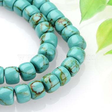 10mm Turquoise Drum Synthetic Turquoise Beads