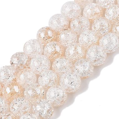 PeachPuff Round Glass Beads