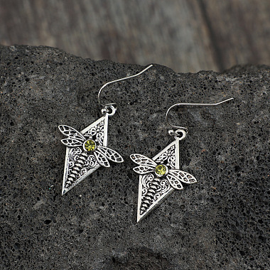 Alloy & Rhinestone Dangle Earrings(FS-WG9C296-01)-3