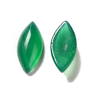 Dyed Natural Green Onyx Agate Cabochons(G-G975-02)-2