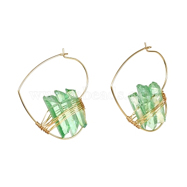 Electroplated Natural Quartz Wire Wrapped Earrings for Girl Women(EJEW-JE04646-02)-3
