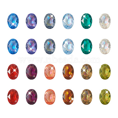cheriswelry 120piezas 12 colores cabujones de diamantes de imitación de resina transparentes con parte posterior puntiaguda(KY-CW0001-01)-3