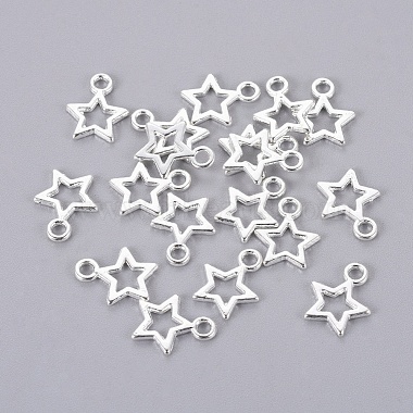 Silver Silver Star Alloy Charms