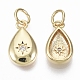 Brass Micro Pave Cubic Zirconia Charms(ZIRC-R109-037-NF)-1