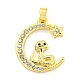 Brass Micro Pave Clear Cubic Zirconia Pendant(FIND-Z044-03A)-1