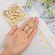 Chgcraft 42pcs 3 pendentifs en laiton de style(KK-CA0002-56)-3