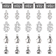 80Pcs 5 Style Tibetan Style Zinc Alloy Pendants(TIBEP-SC0002-46)-1