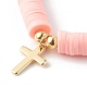 Polymer Clay Heishi Beads Stretch Bracelets Sets for Valentine's Day(BJEW-JB06298-03)-3