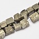 Nuggets Electroplated Natural Pyrite Beads Strands(G-A142-05C)-1