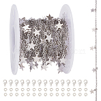 DIY Brass Cable Chains Necklaces Making Kits, include Zinc Alloy Lobster Claw Clasps and Brass Open Jump Rings, Platinum, 8.5x6.6mm(DIY-ME0001-93P)