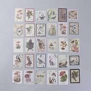 Vintage Postage Stamp Stickers Set, for Scrapbooking, Planners, Travel Diary, DIY Craft, Animal Pattern, 6.8x4.3cm, 60pcs/set(DIY-B008-03B)