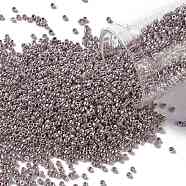 TOHO Round Seed Beads, Japanese Seed Beads, (PF554) PermaFinish Lavender Metallic, 15/0, 1.5mm, Hole: 0.6mm, about 3000pcs/10g(X-SEED-TR15-PF0554)