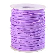Flat PVC Cords, for Jewelry Making, Purple, 2.3mm, , about 50 yards/roll(OCOR-R079-01E)