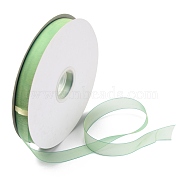 Organza Ribbons, Chiffon Satin Ribbon, for Gift Wrapping, Valentine's Day, Wedding, Birthday Party Decorate, Green, 3/4 inch(20mm), about  200 yards/roll(182.88m/roll)(ORIB-G010-01H)
