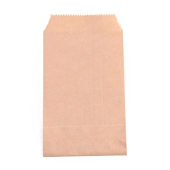 Eco-Friendly Kraft Paper Bags, No Handles, Storage Bags, Rectangle, Tan, 15x8.3x0.02cm
