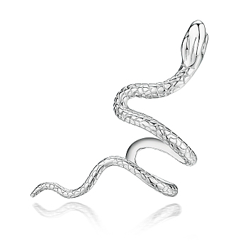 Fashionable S925 Silver Snake Ear Clip, Elegant and Luxurious Design.