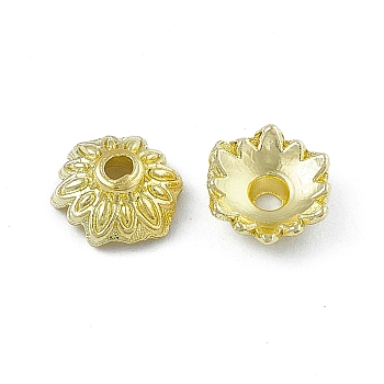 Rack Plating Alloy Bead Caps, Multi-Petal, Flower, Light Gold, 7.5~8x3.4mm, Hole: 1.5mm