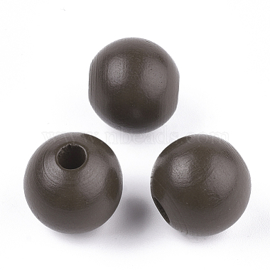 16mm CoconutBrown Round Wood Beads