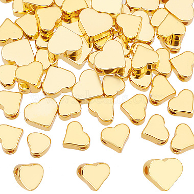 Golden Heart Brass Beads