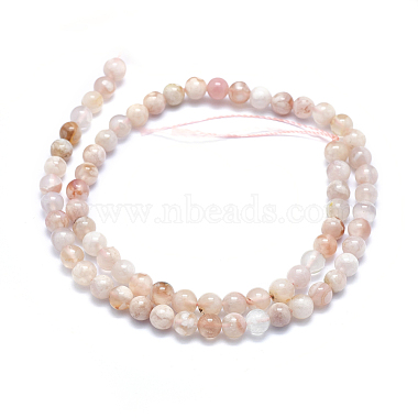Natural Cherry Blossom Agate Beads Strands(G-I213-23-6mm)-2
