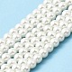 10 Strands Baking Painted Pearlized Glass Pearl Round Bead Strands(HY-SZ0001-02B-03)-2