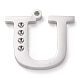 304 pendentif lettre en acier inoxydable sertis strass(X-STAS-J028-01U)-1